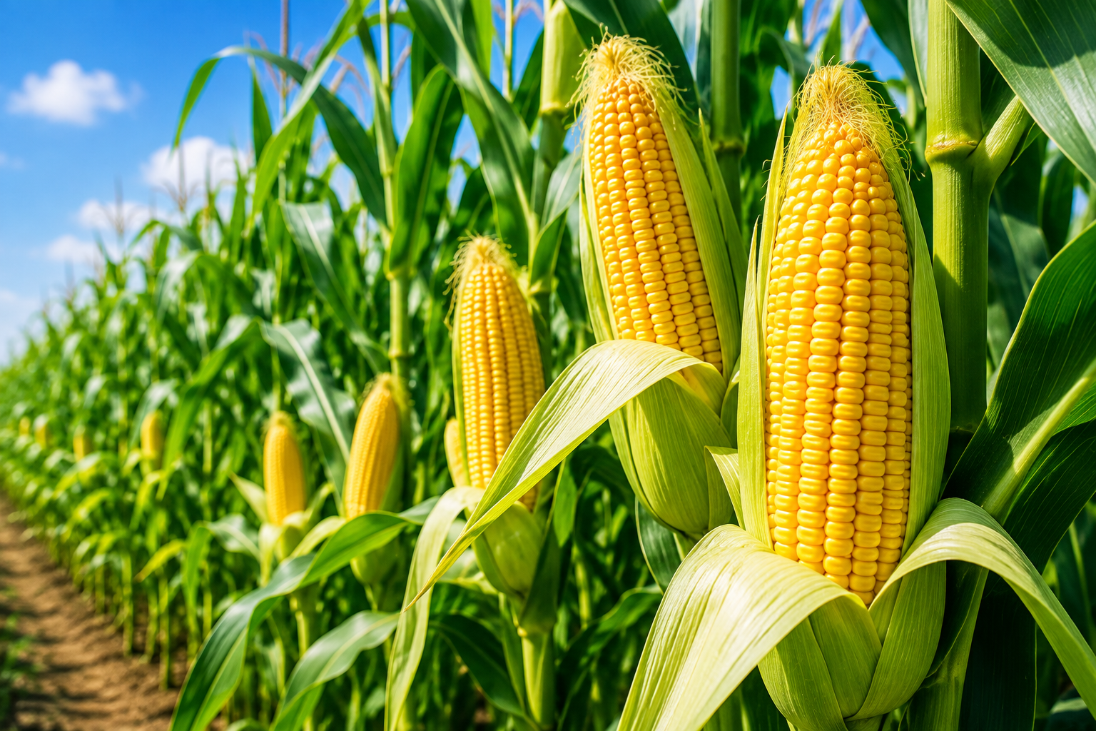 Sweet corn crop